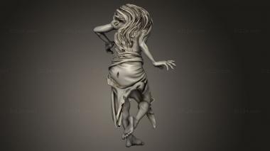 Figurines of people (Zombie female, STKH_3261) 3D models for cnc