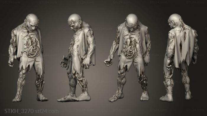 Figurines of people (Zombie male, STKH_3270) 3D models for cnc