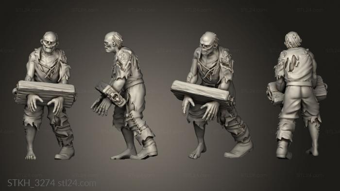 Figurines of people (Zombie Villager, STKH_3274) 3D models for cnc