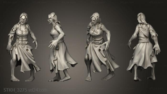 Figurines of people (Zombie Villager, STKH_3275) 3D models for cnc