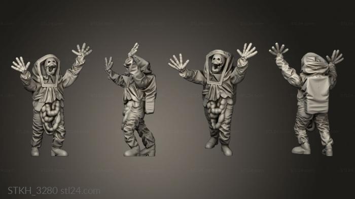 Figurines of people (Zombie, STKH_3280) 3D models for cnc