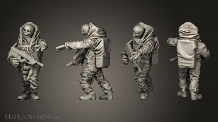 Figurines of people (Zombie, STKH_3281) 3D models for cnc