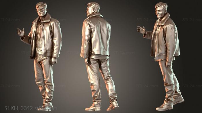 Статуэтки люди (STKH_3342) 3D модель для ЧПУ станка