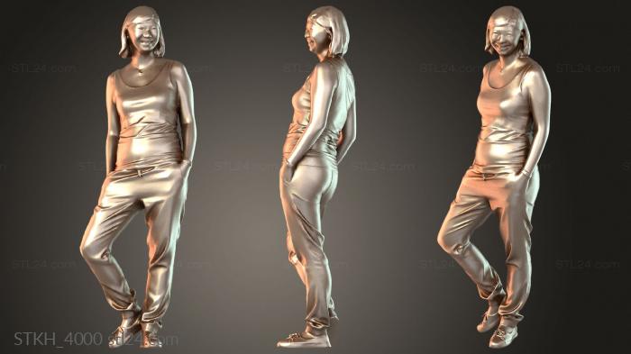 Статуэтки люди (STKH_4000) 3D модель для ЧПУ станка
