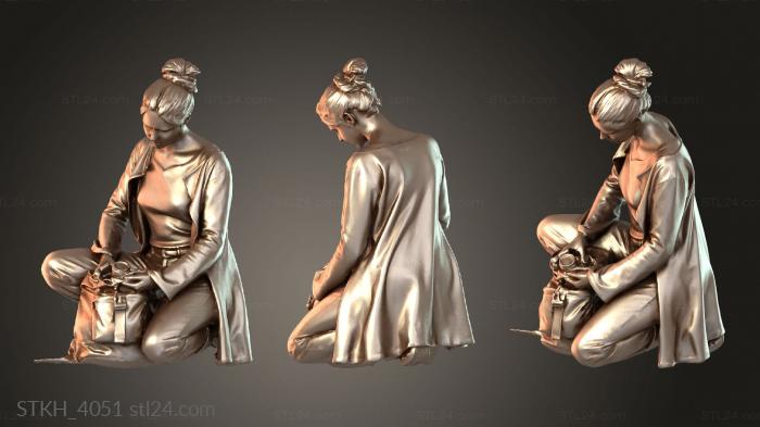 Статуэтки люди (STKH_4051) 3D модель для ЧПУ станка