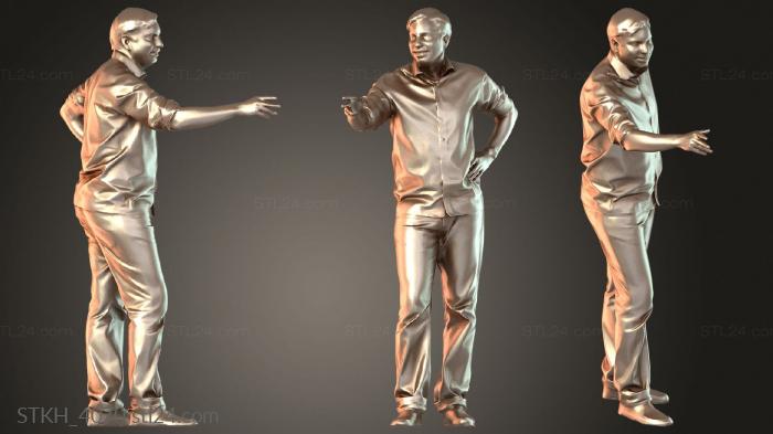 Статуэтки люди (STKH_4070) 3D модель для ЧПУ станка