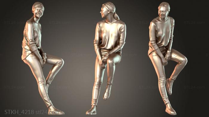 Статуэтки люди (STKH_4218) 3D модель для ЧПУ станка