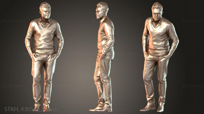 Статуэтки люди (STKH_4305) 3D модель для ЧПУ станка