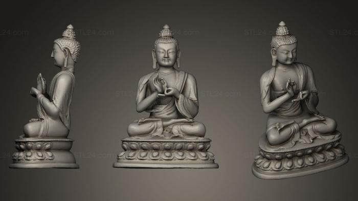 Скульптуры индийские (Будда, STKI_0065) 3D модель для ЧПУ станка