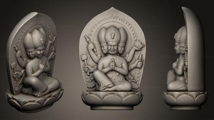 Indian sculptures (Bat Kannon Hayagriva, STKI_0093) 3D models for cnc