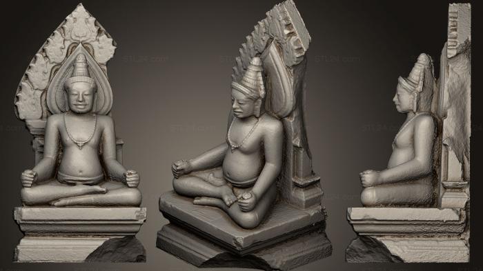 Скульптуры индийские (Обожествленный король Вьетнама, STKI_0095) 3D модель для ЧПУ станка