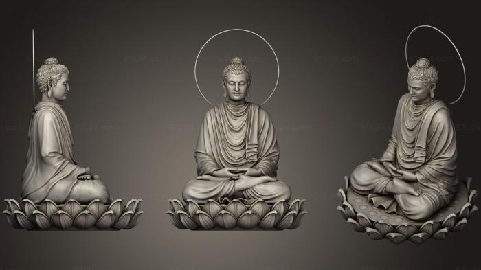 Indian sculptures (Buddha Gandhara style, STKI_0101) 3D models for cnc