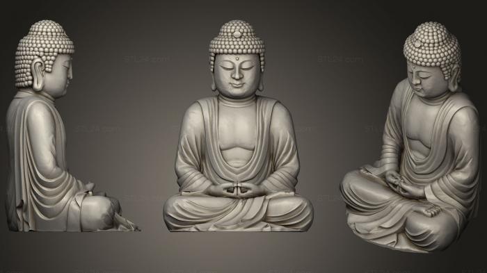 Indian sculptures (Corona (Go Away) Buddha, STKI_0102) 3D models for cnc