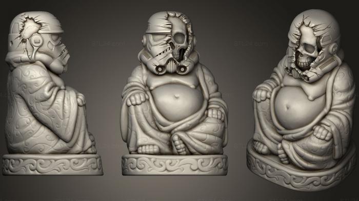 Скульптуры индийские (Мертвый штурмовик Будда (коллекция Звездных войн), STKI_0107) 3D модель для ЧПУ станка