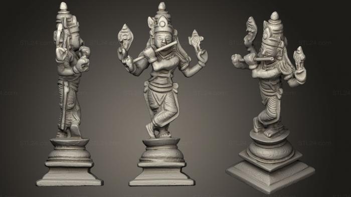 Скульптуры индийские (Восьмой Аватар Вишну Кришны, STKI_0108) 3D модель для ЧПУ станка