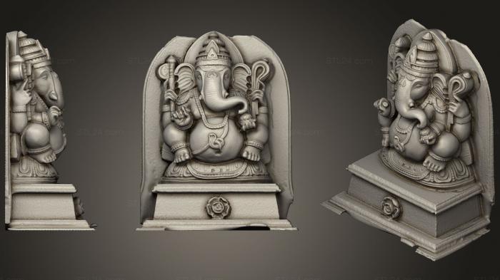 Скульптуры индийские (Ганеша Бог новых начинаний, успеха и мудрости, STKI_0113) 3D модель для ЧПУ станка