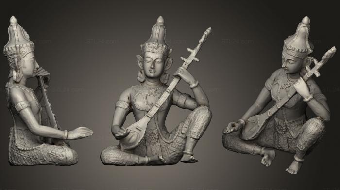 Скульптуры индийские (Скульптура индийского бога, STKI_0128) 3D модель для ЧПУ станка