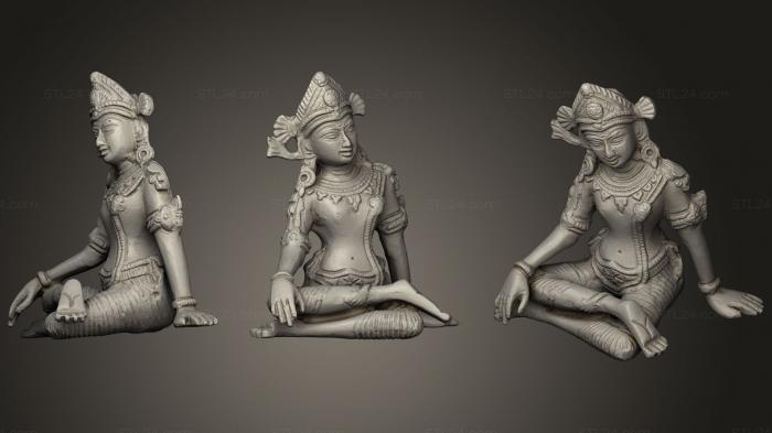 Скульптуры индийские (Индра Царь Богов, STKI_0130) 3D модель для ЧПУ станка