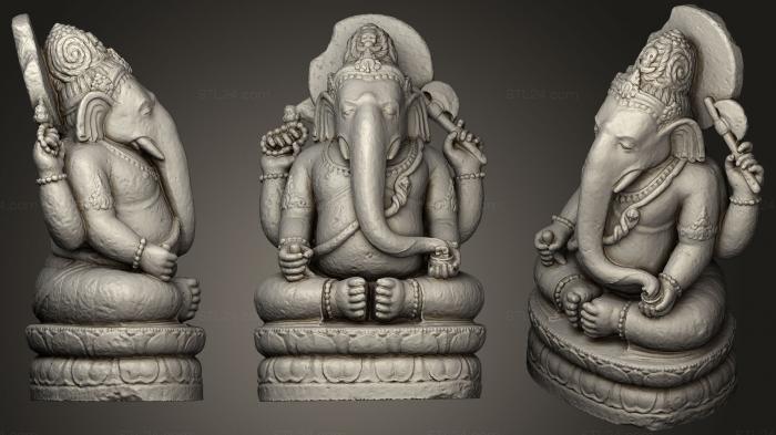 Indian sculptures (Javanese Ganesha (1), STKI_0132) 3D models for cnc