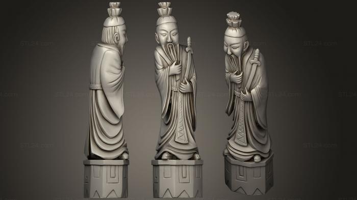 Скульптуры индийские (Джин Гордонс Вырезает китайца, STKI_0133) 3D модель для ЧПУ станка