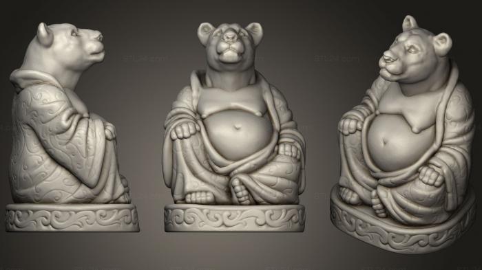 Скульптуры индийские (Львица Будда (Коллекция животных), STKI_0141) 3D модель для ЧПУ станка