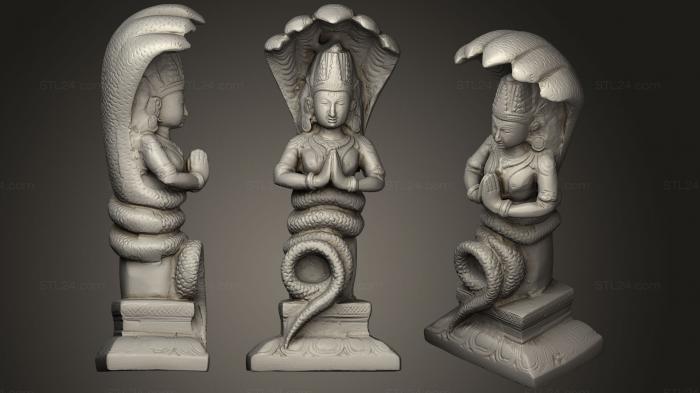 Скульптуры индийские (Патанджали отец йоги, STKI_0156) 3D модель для ЧПУ станка