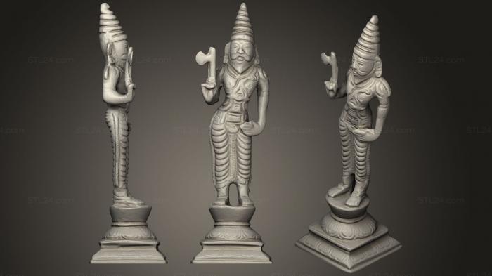 Скульптуры индийские (Шестой аватар Вишну Парашурамы (Сердитый Человек), STKI_0166) 3D модель для ЧПУ станка