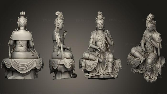 Скульптуры индийские (Буддийская скульптура, резьба по дереву династии Сун, STKI_0168) 3D модель для ЧПУ станка