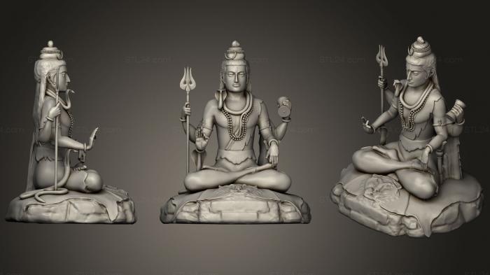 Indian sculptures (Statue Of Shiva In The Lotus Position At Murudeshwar, STKI_0175) 3D models for cnc