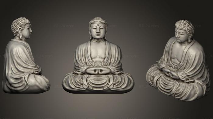 Indian sculptures (The Great Buddha At Kamakura Japan, STKI_0180) 3D models for cnc