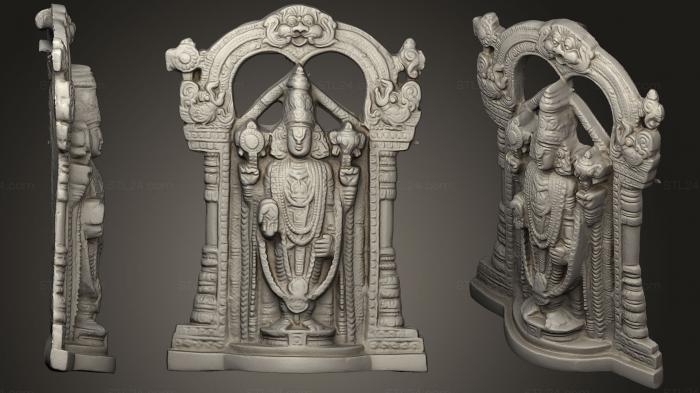 Скульптуры индийские (Венкатешвара Разрушитель грехов, STKI_0182) 3D модель для ЧПУ станка