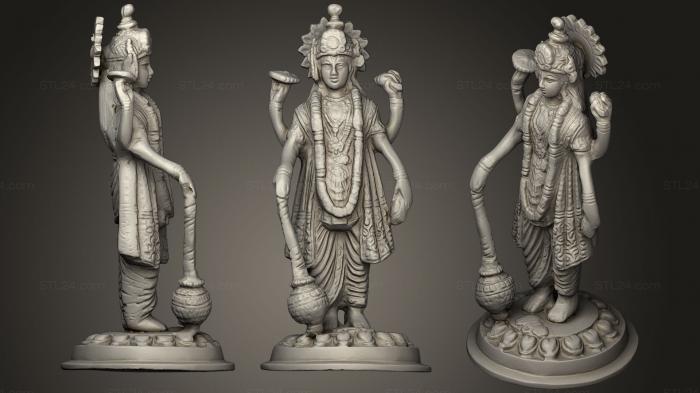 Indian sculptures (Vishnu  God Of Protection & Preservation Controller Of The Omniverse, STKI_0183) 3D models for cnc