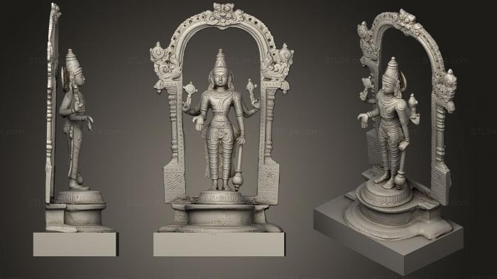 Скульптуры индийские (Вишну - Хранитель, STKI_0184) 3D модель для ЧПУ станка
