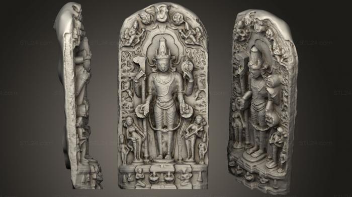 Indian sculptures (Visnu Lokesvara Pala Sena Style, STKI_0186) 3D models for cnc