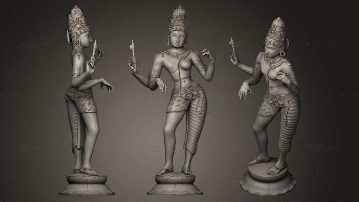 Скульптуры индийские (Ардханаришвара Господь, Который наполовину Женщина, STKI_0190) 3D модель для ЧПУ станка