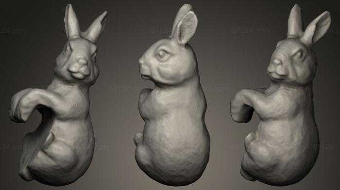 Animal figurines (Bunny Rabbit Vase Hugger, STKJ_0012) 3D models for cnc