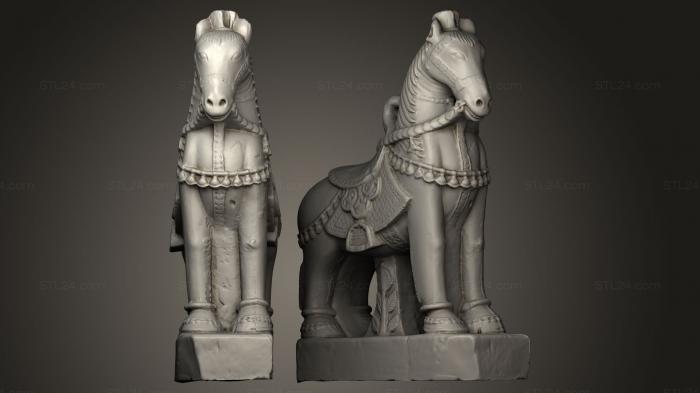 Статуэтки животных (Скульптура лошади 1660, STKJ_0064) 3D модель для ЧПУ станка
