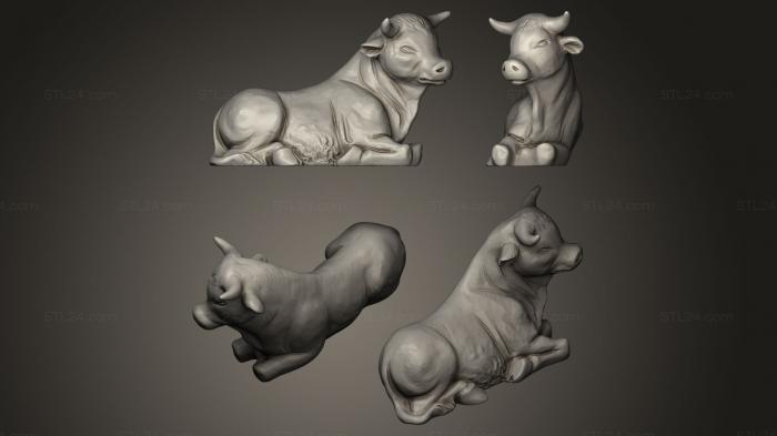 Статуэтки животных (Вертеп статуэтка Бык Белен Фарфор, STKJ_0088) 3D модель для ЧПУ станка