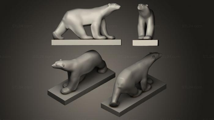 Статуэтки животных (Наш Блан с кусочком, STKJ_0093) 3D модель для ЧПУ станка