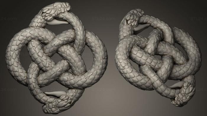 Animal figurines (snake eight in eight, STKJ_0110) 3D models for cnc