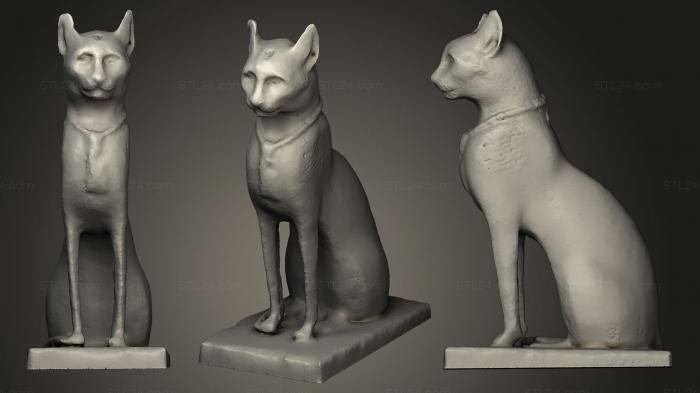 Статуэтки животных (Бастет Кошачья богиня Египта, STKJ_0163) 3D модель для ЧПУ станка