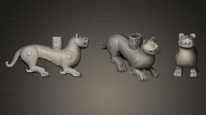 Статуэтки животных (Китайский Тигр 5 в. до н.э., STKJ_0198) 3D модель для ЧПУ станка