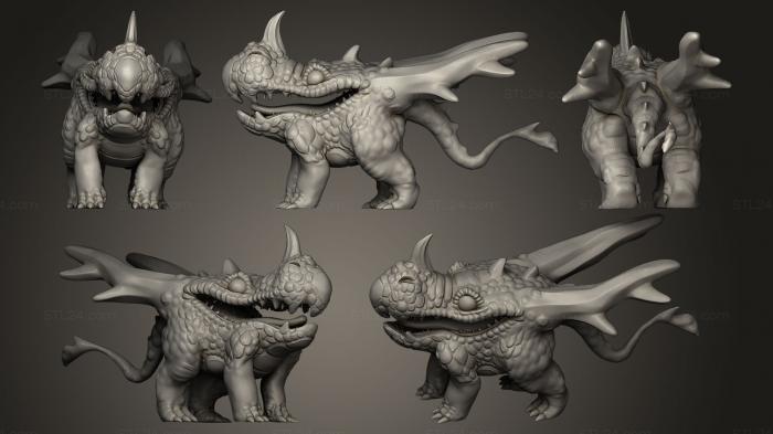 Статуэтки животных (Дракон, Но Только Голова, STKJ_0252) 3D модель для ЧПУ станка