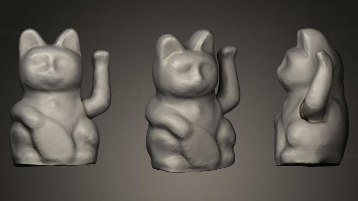 Статуэтки животных (Серый пластиковый, STKJ_0307) 3D модель для ЧПУ станка