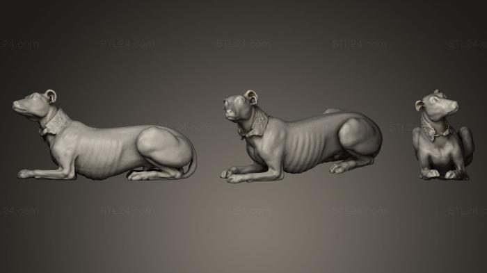 Статуэтки животных (Собака, STKJ_0312) 3D модель для ЧПУ станка