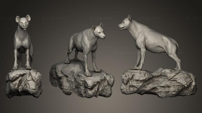 Статуэтки животных (Гиена, STKJ_0324) 3D модель для ЧПУ станка