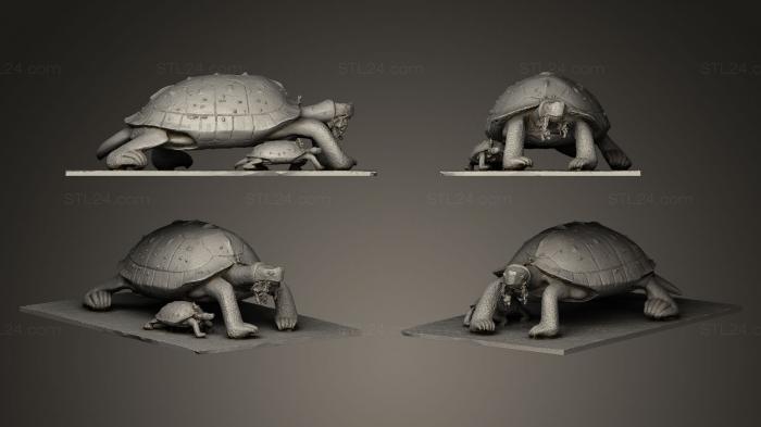 Animal figurines (Les Tortues de la Victoire, STKJ_0347) 3D models for cnc