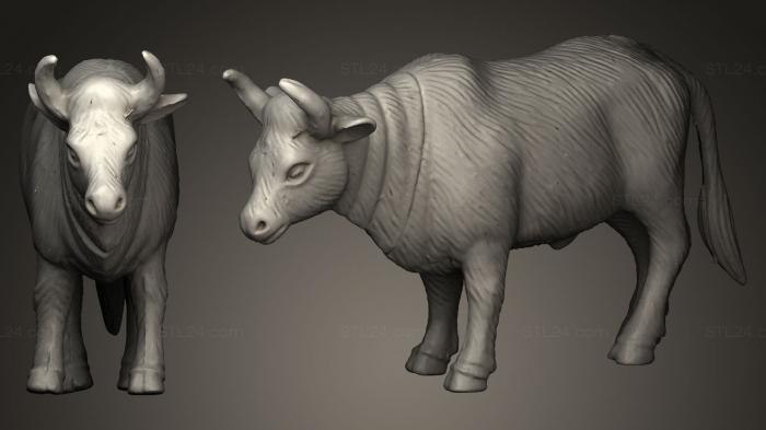 Статуэтки животных (Игрушечный Бычок, STKJ_0395) 3D модель для ЧПУ станка