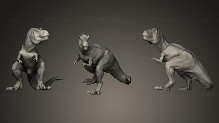 Статуэтки животных (Тиранозавр, STKJ_0449) 3D модель для ЧПУ станка