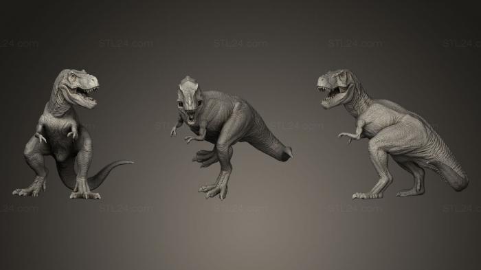 Статуэтки животных (Тираннозавр Рекс, STKJ_0466) 3D модель для ЧПУ станка